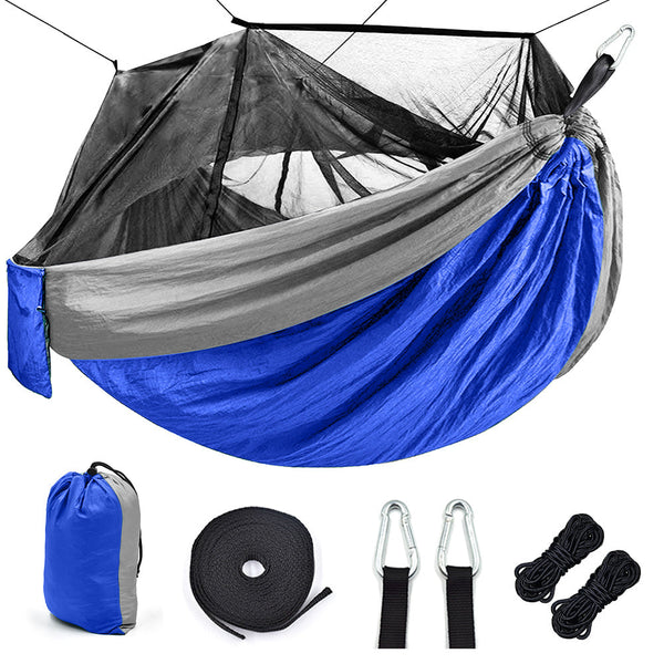 Camping Hammock with Mosquito Net Outdoor Lightweight Travel Bed