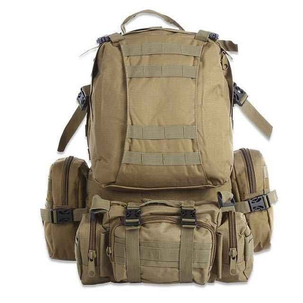 50L Tactical Molle Backpack Waterproof Camping Hiking Travel Rucksack