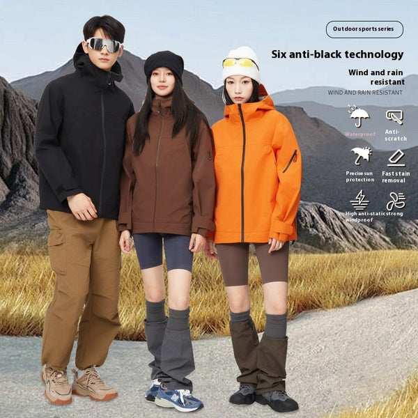 Hard Shell Mountain Jacket Waterproof Windproof Breathable Mountaineering Gear