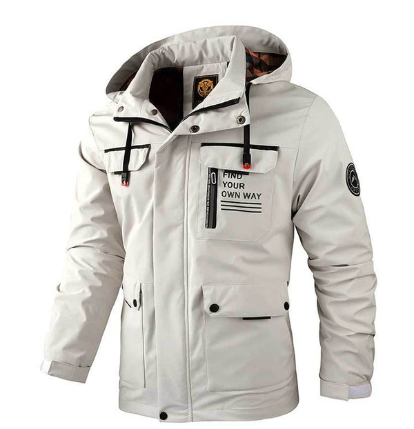 Men’s Hooded Parka Jacket Windproof Warm Autumn Winter Outdoor Coat