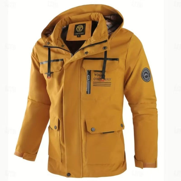 Men’s Hooded Parka Jacket Windproof Warm Autumn Winter Outdoor Coat