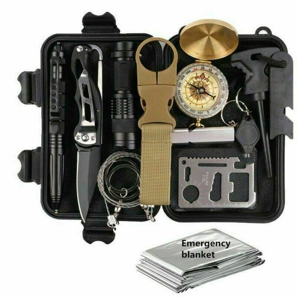14-in-1 Outdoor Emergency Survival Safety Camping Gear Kit